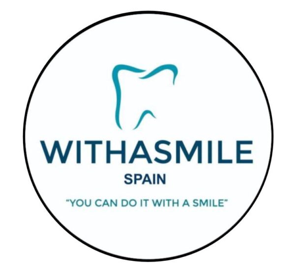Circular logo for Withasmile Spain dental veneers